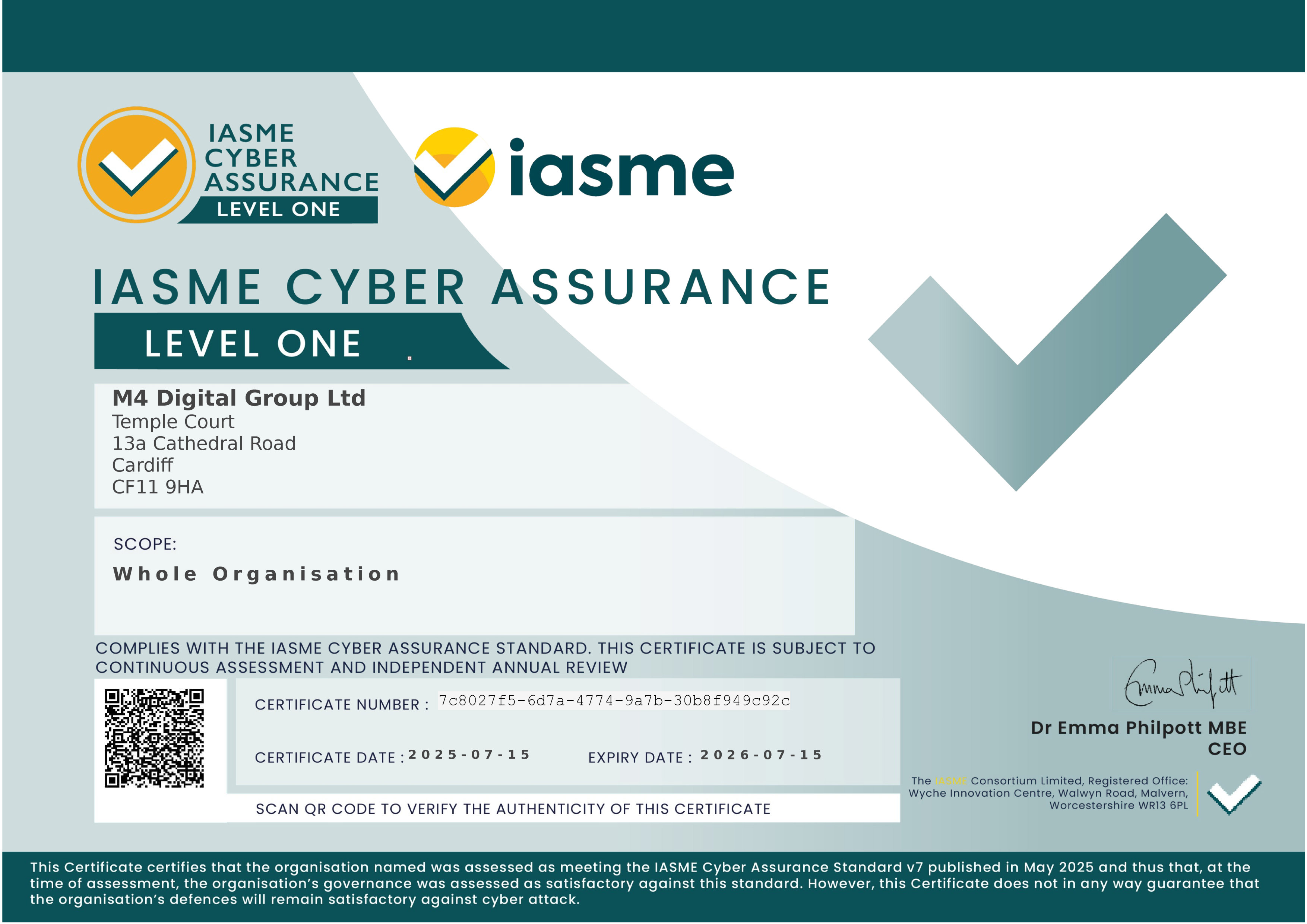 IASME certification
